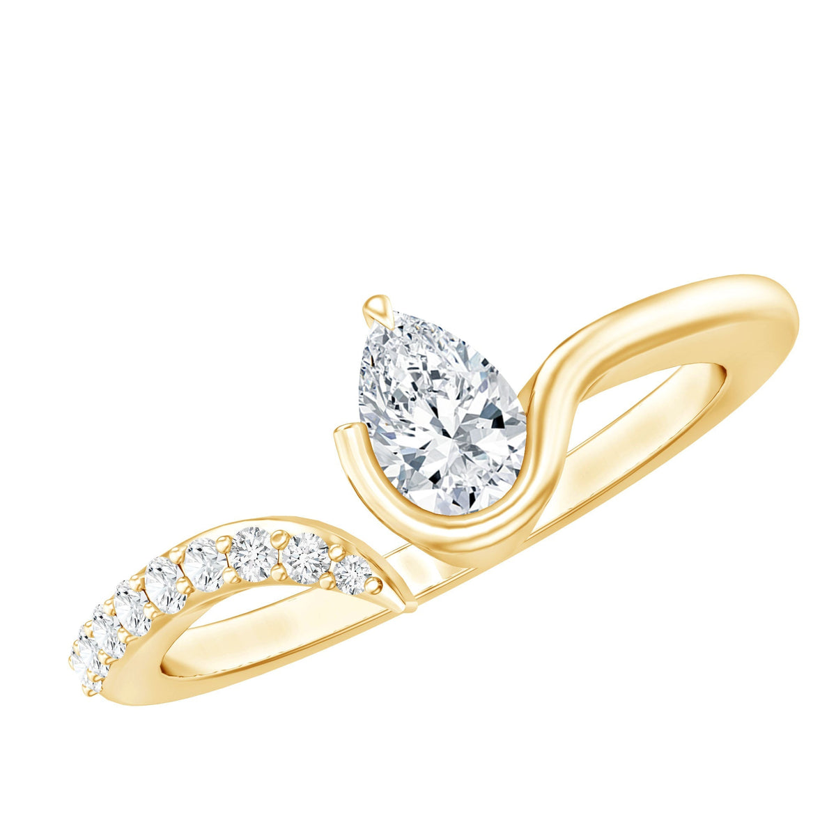 Certified Lab Grown Diamond Designer Promise Ring