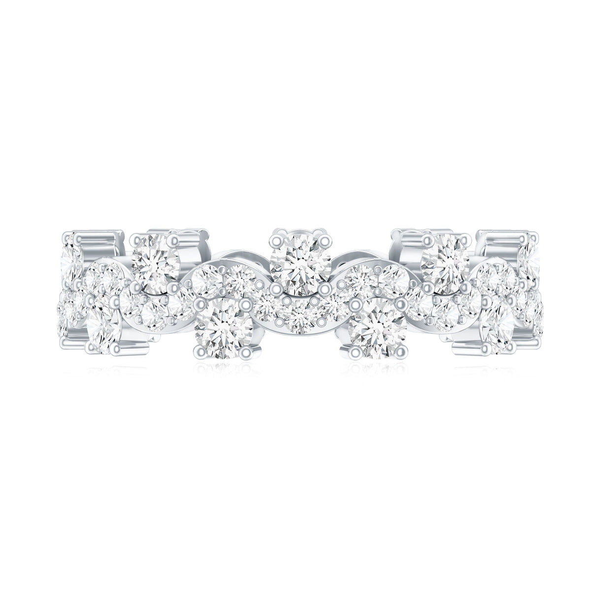 Certified Lab Grown Diamond Designer Wedding Eternity Ring