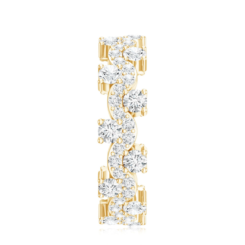 Certified Lab Grown Diamond Designer Wedding Eternity Ring