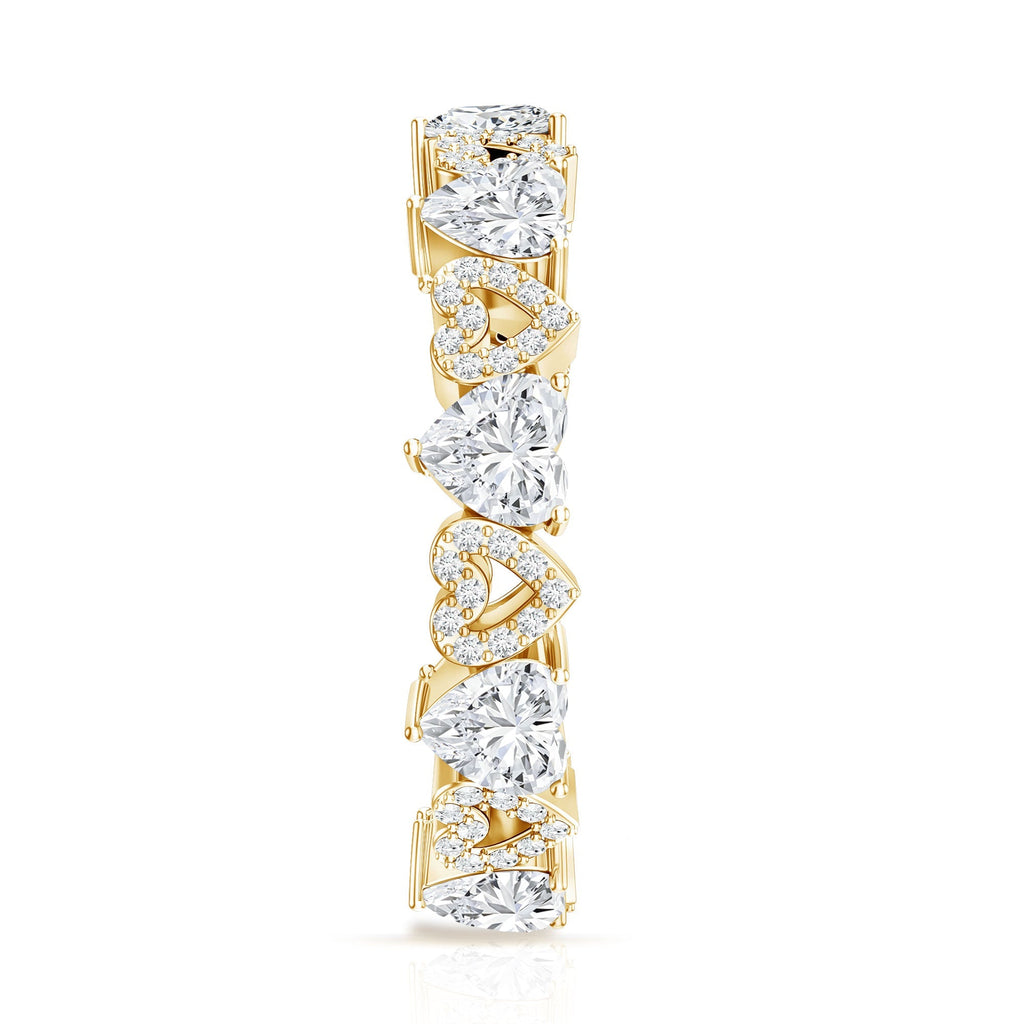 Certified Lab Grown Diamond Heart Wedding Band