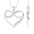 Certified Lab Grown Diamond Infinity Heart Necklace For Women