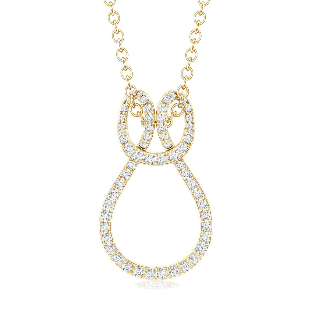 Certified Lab Grown Diamond Infinity Love Knot Necklace For Her
