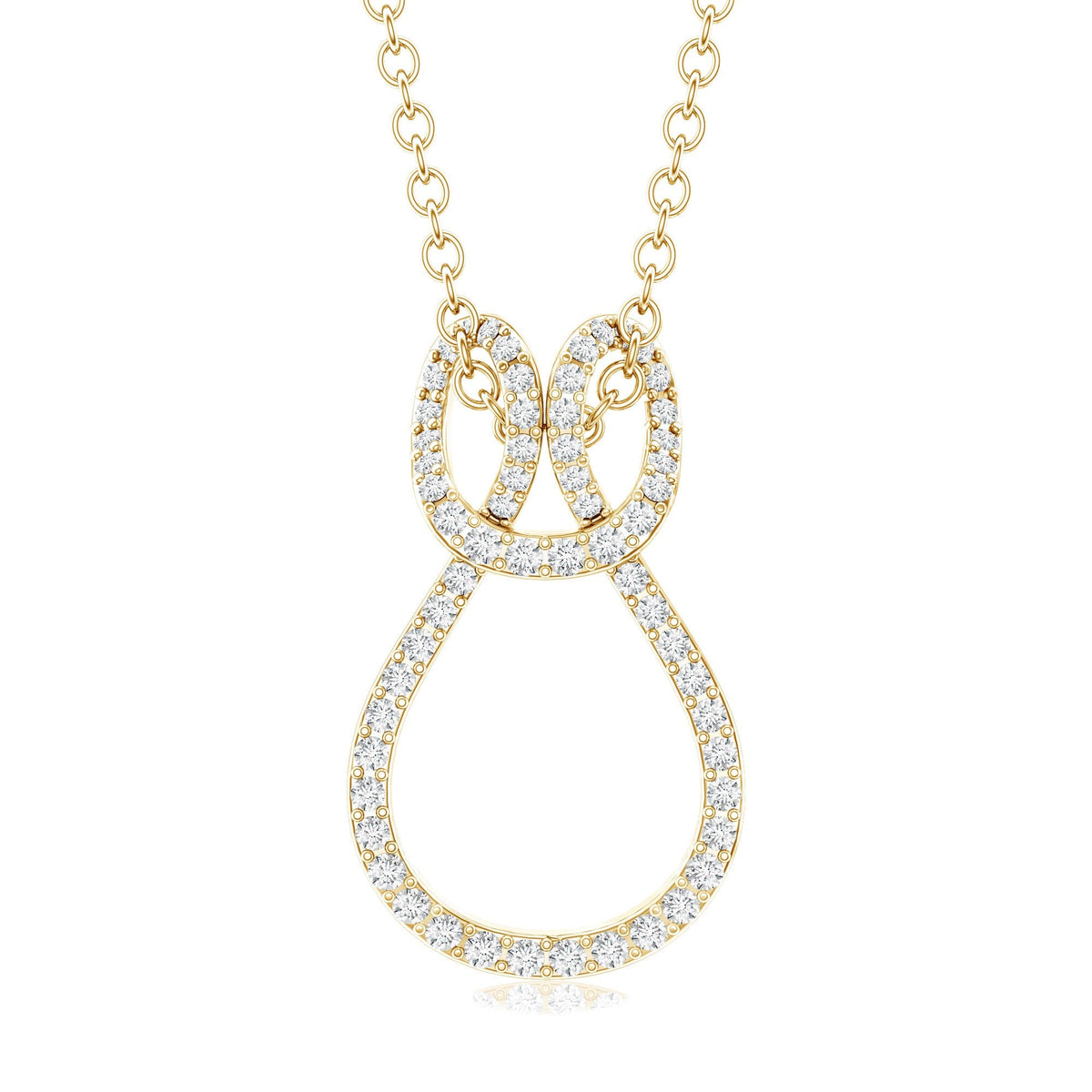Certified Lab Grown Diamond Infinity Love Knot Necklace For Her
