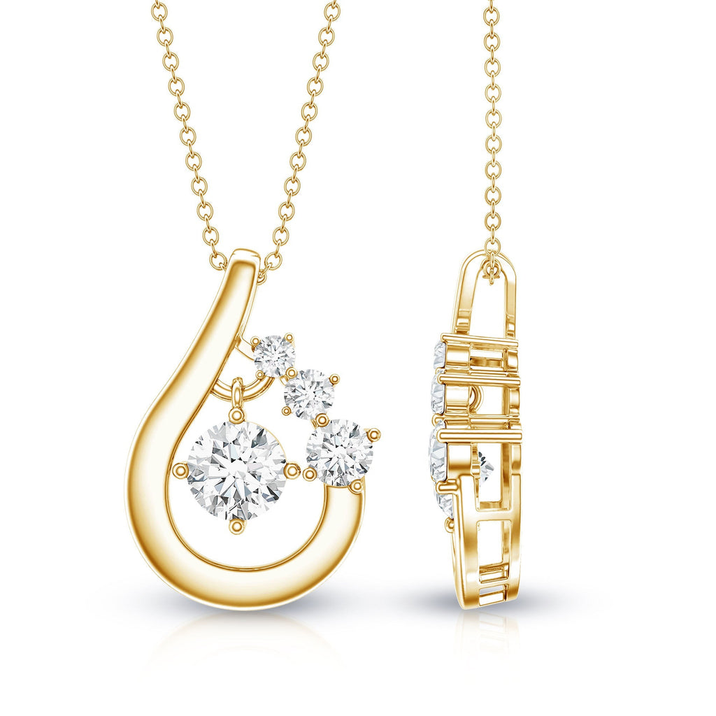 Certified Lab Grown Diamond Minimal Pendant Necklace