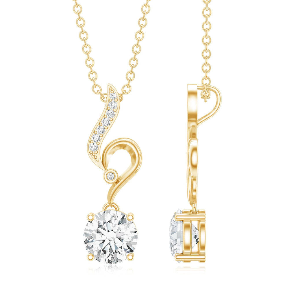 Certified Lab Grown Diamond Solitaire Wedding Necklace