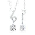 Certified Lab Grown Diamond Solitaire Wedding Necklace
