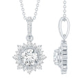 Certified Lab Grown Diamond Wedding Necklace With Chain