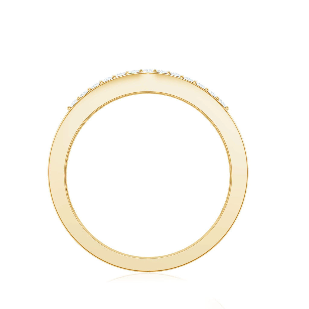 Certified Moissanite 3 Row Wedding Band for Men