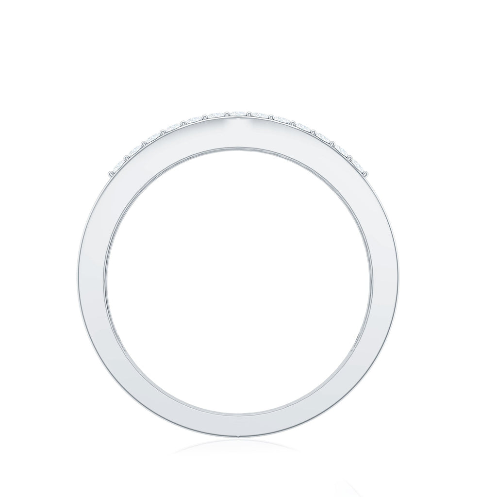 Certified Moissanite 3 Row Wedding Band for Men