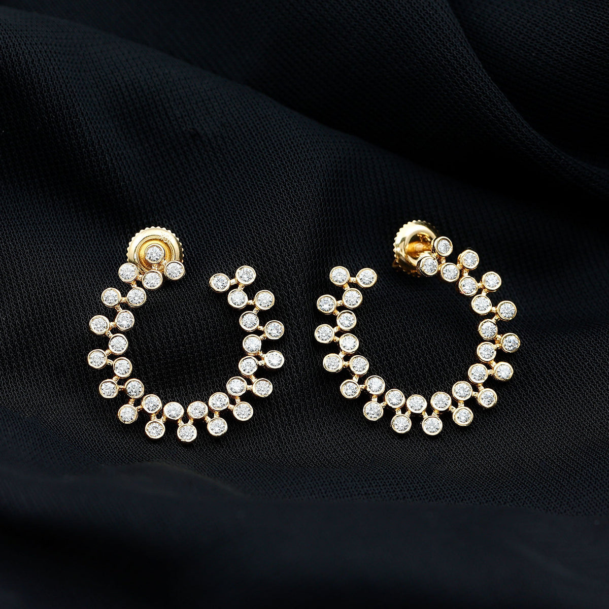 Certified Moissanite Big Stud Earrings For Women