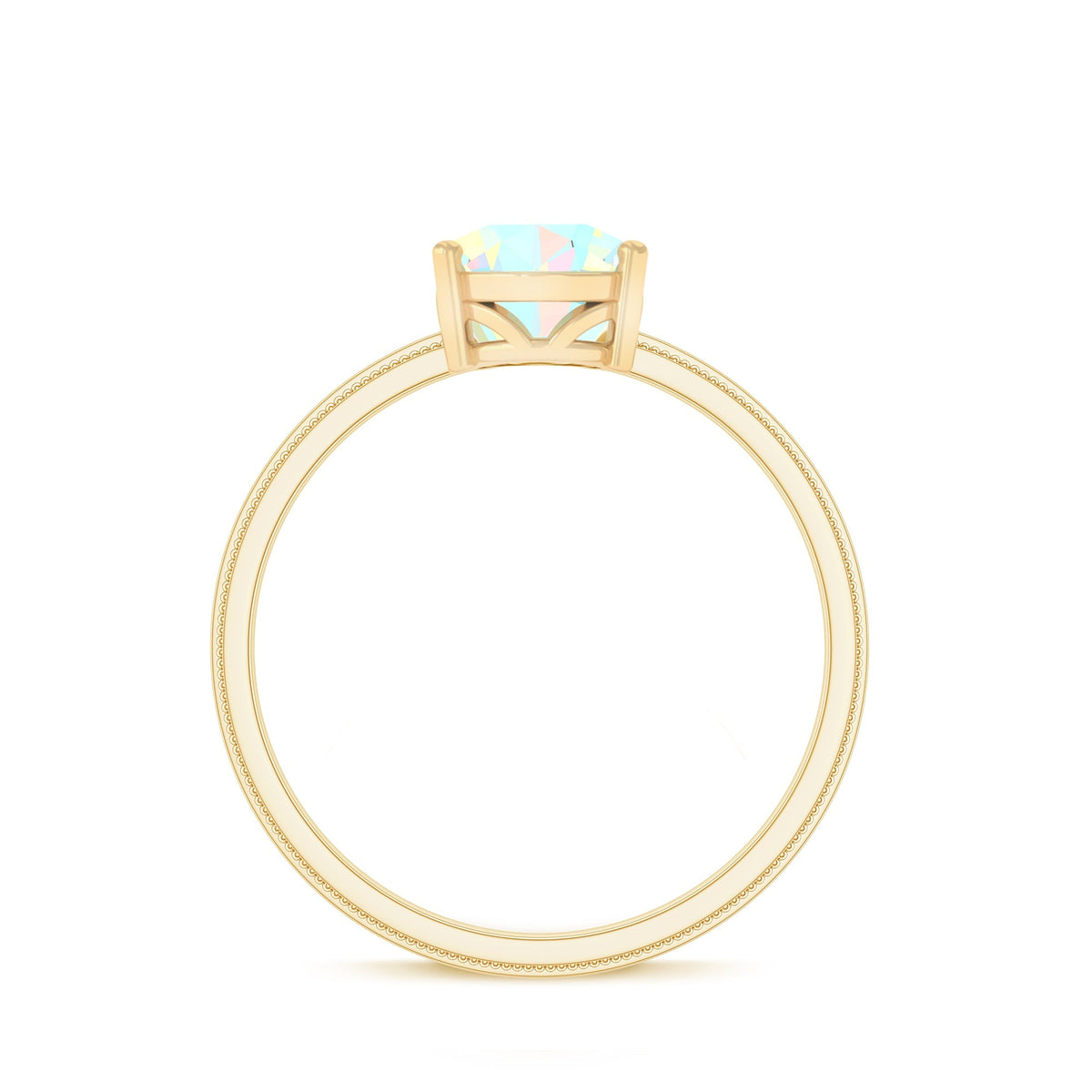 Certified Real Ethiopian Opal Solitaire Engagement Ring