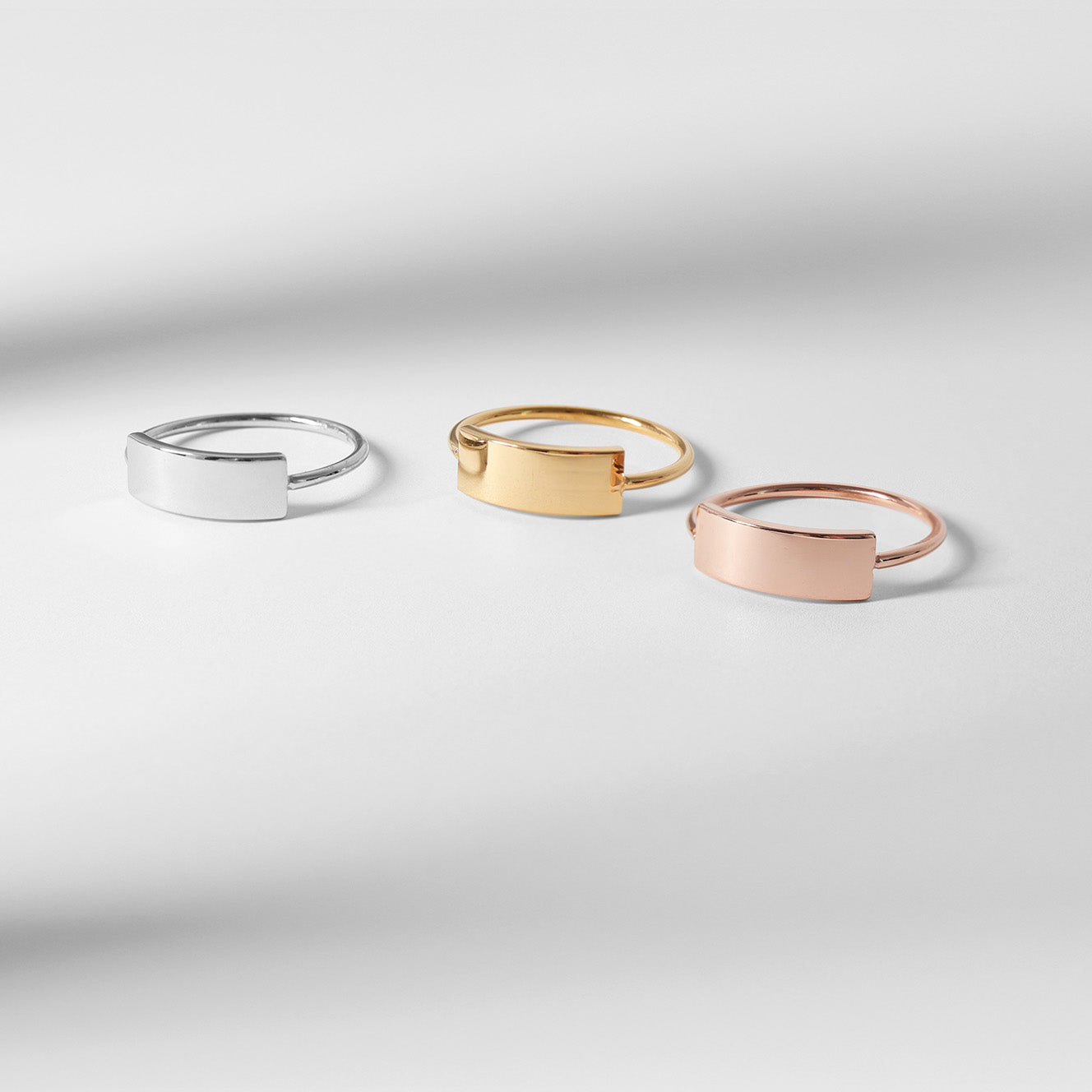 18K Gold PVD Stainless Steel Blank Stamping Ring