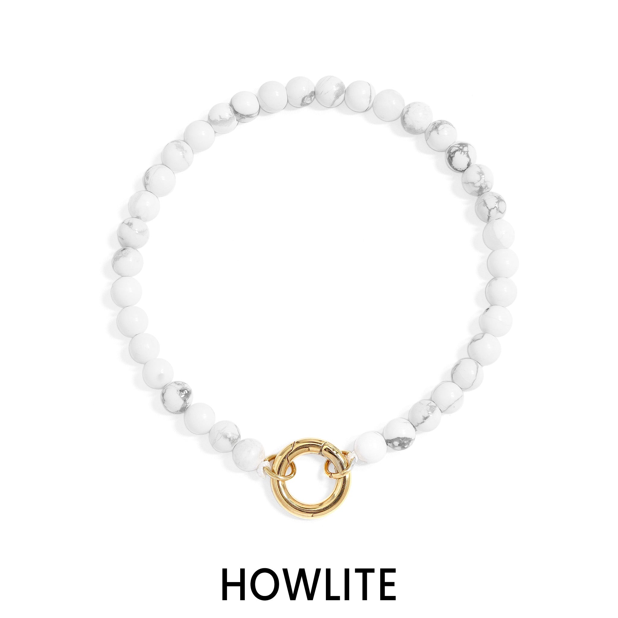 Charm Keeper Bracelet – 4mm Natural Stone Beads | Gold Stainless Steel Durable - | Sunflower Soul Boutique