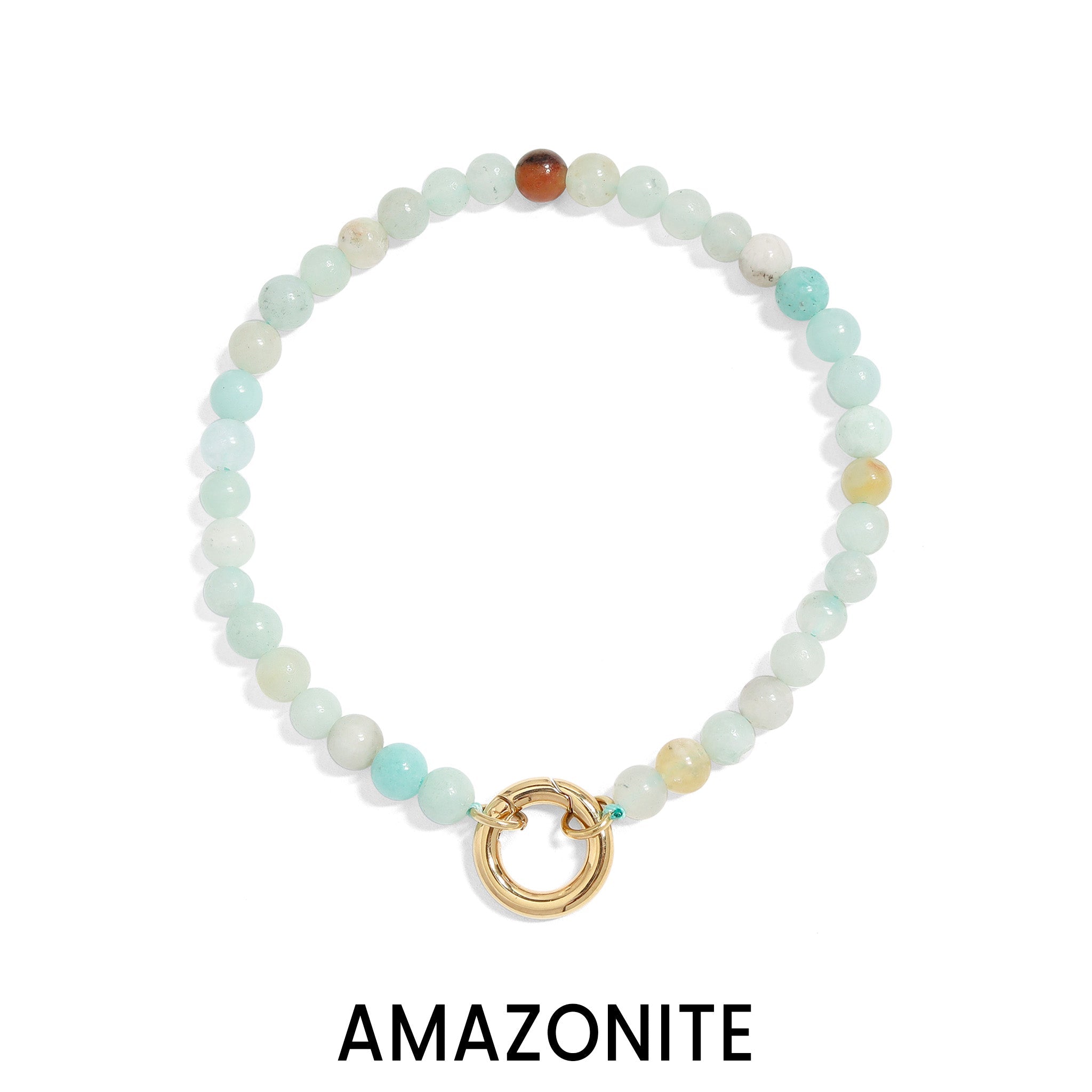 Charm Keeper Bracelet – 4mm Natural Stone Beads | Gold Stainless Steel Durable - | Sunflower Soul Boutique