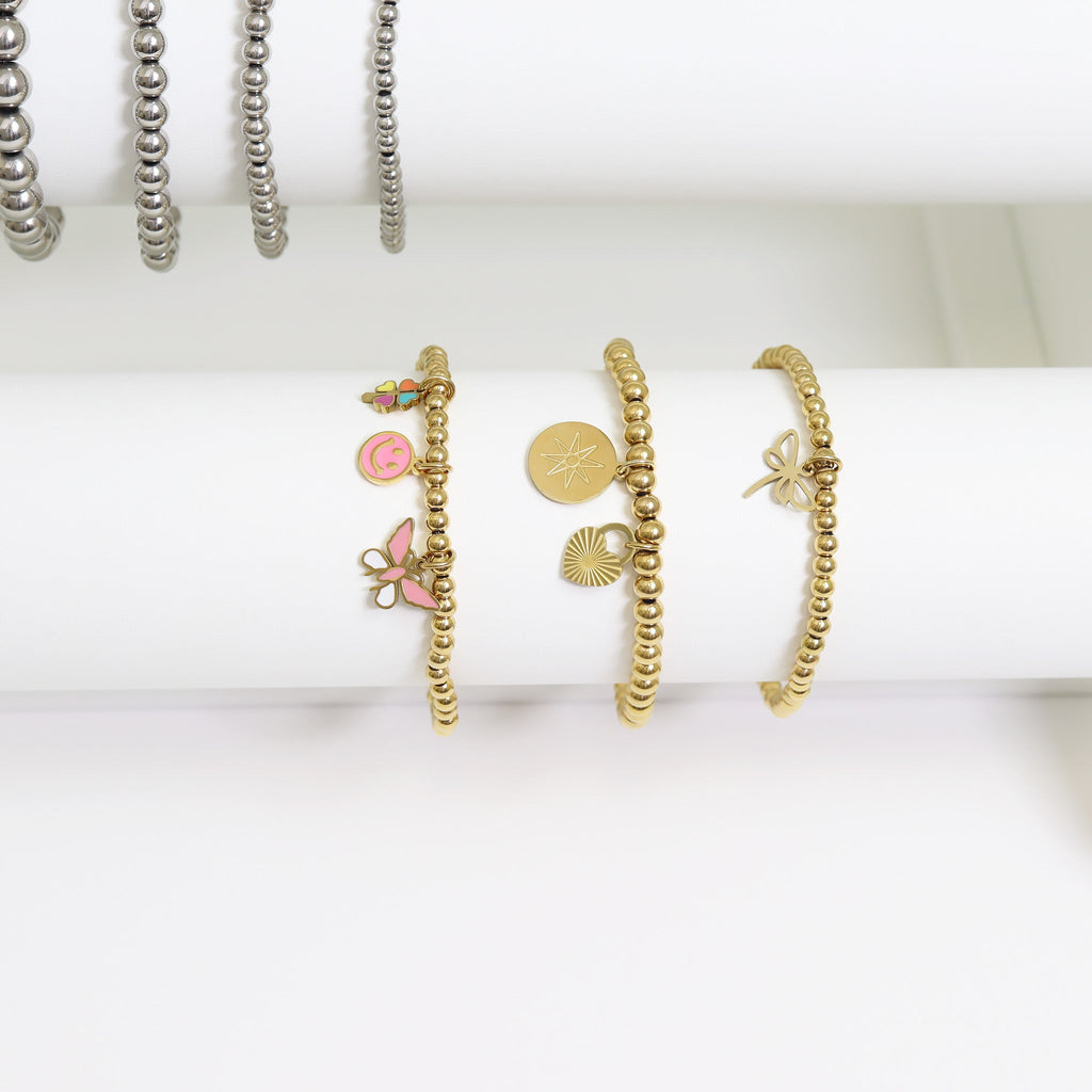 Gold Heart Lock Charm – 18K Gold PVD Stainless Steel Sunburst Pendant