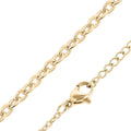 Gold PVD Necklace - 18K Gold Jewelry Stainless Steel Loop Chain Scratch Resistant