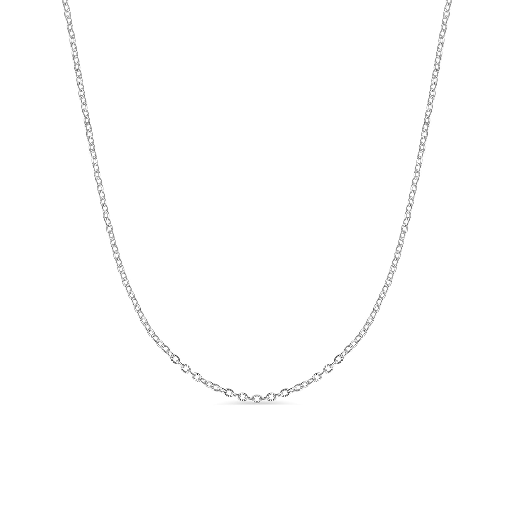 Gold Oval Link Necklace – 18K Gold Necklace Crimped Oval Chain Stainless Steel