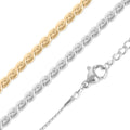 18K Gold PVD Stainless Steel Serpentine Chain Necklace / CHN3013