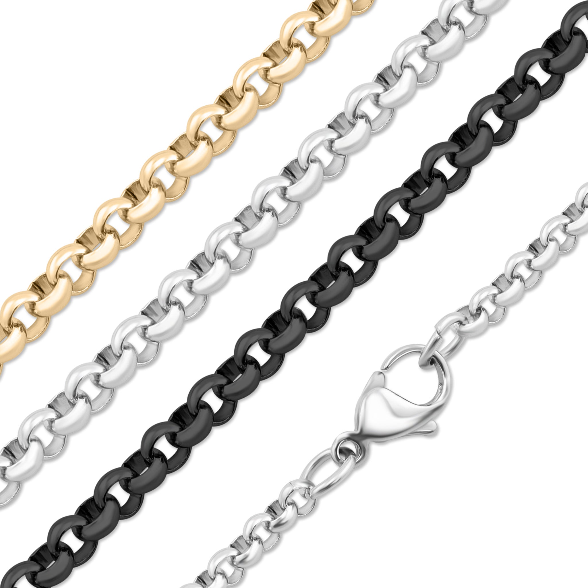 18K Gold PVD Stainless Steel Rolo Chain Necklace / CHN9950