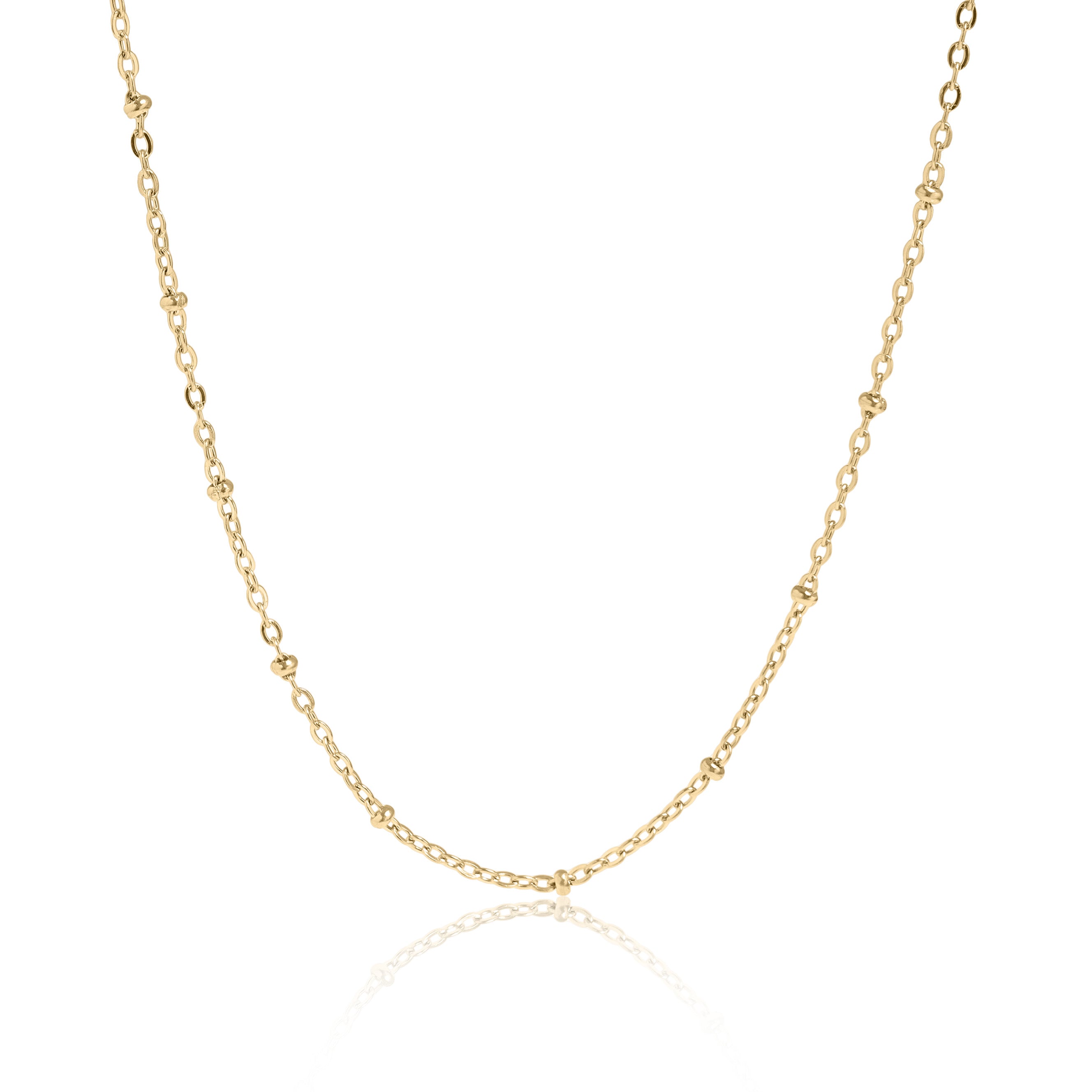Satellite Chain Necklace – 18K Gold Adjustable Stainless Steel Jewelry