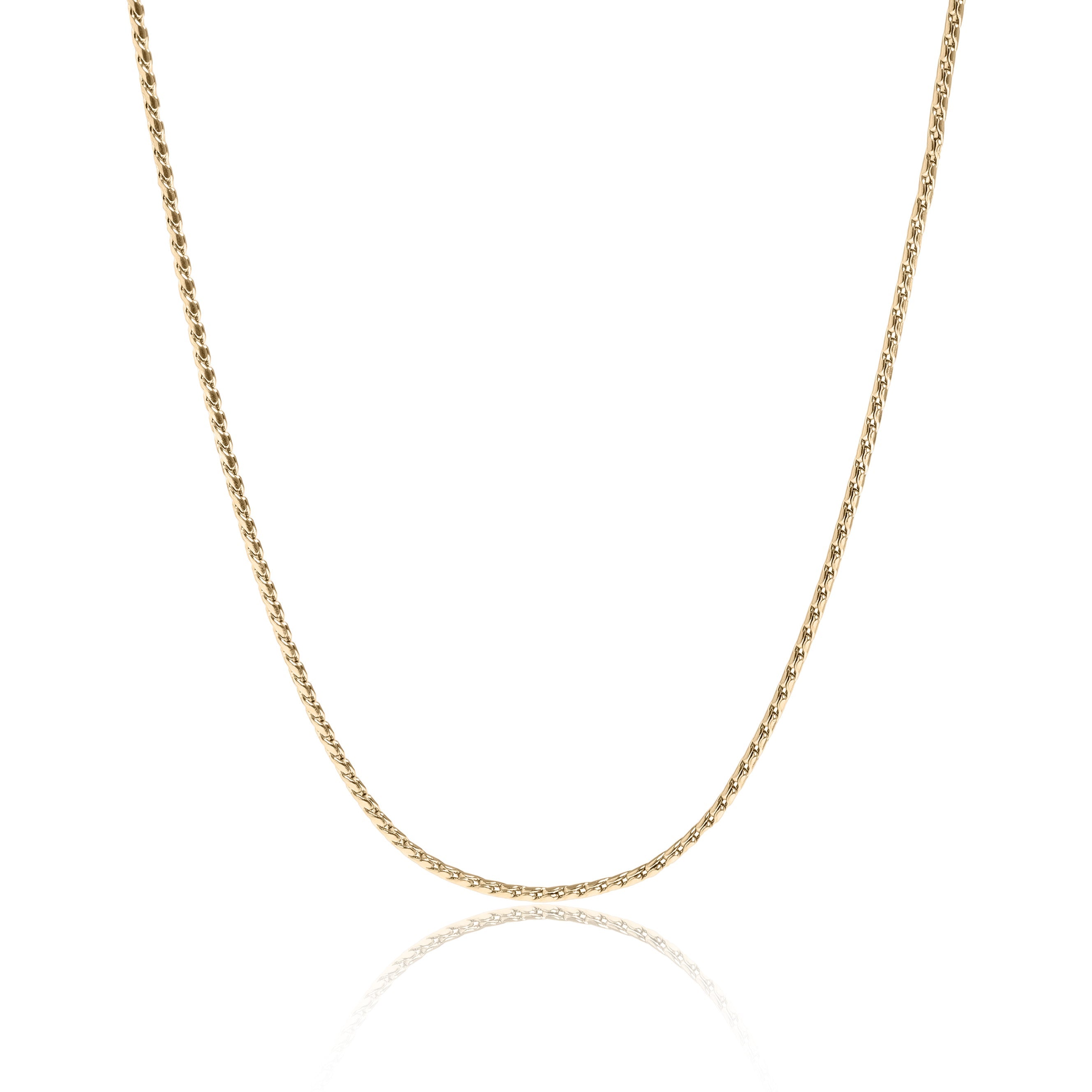 Twisted Link Chain Necklace - 1.5mm Stainless Steel Durable Metal Chain | Tarnish Resistant