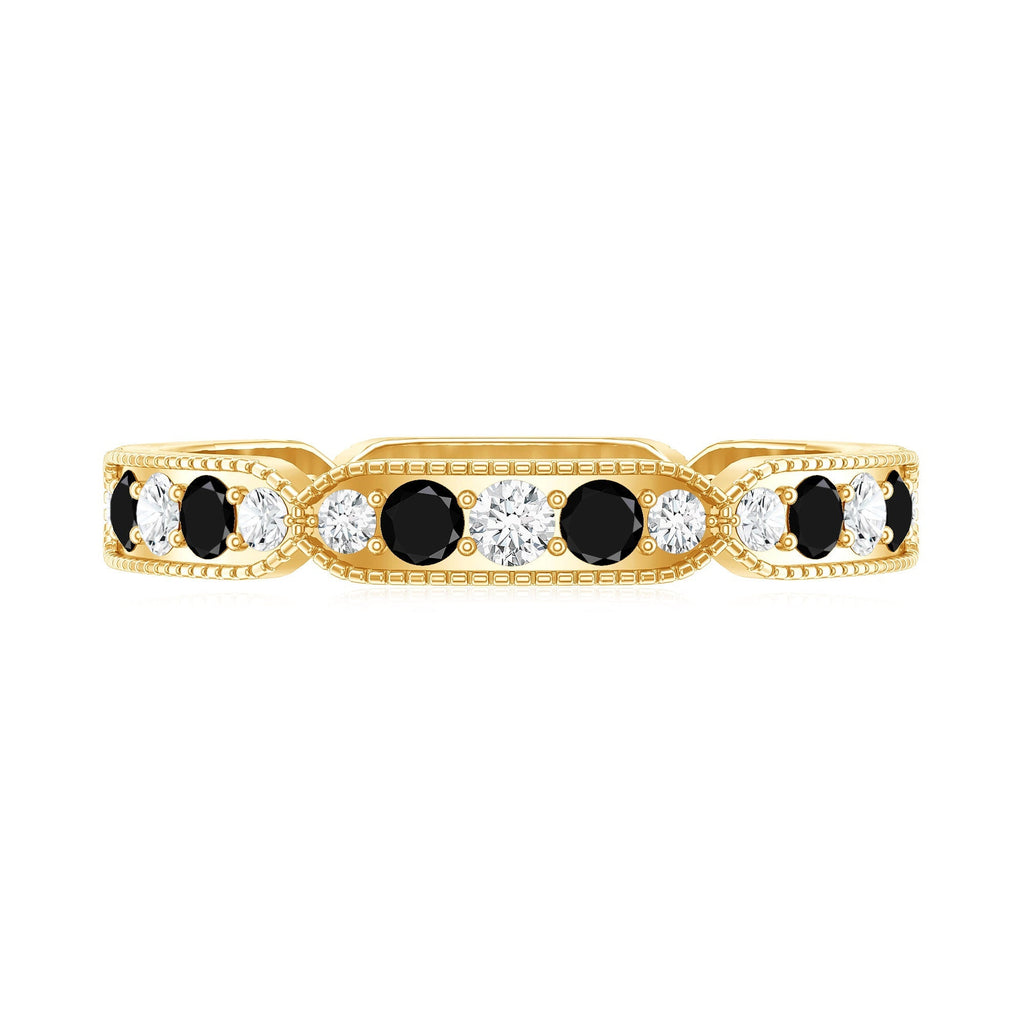 Classic Black Onyx and Diamond Eternity Band Ring