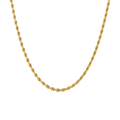 Classic Rope Chain Necklace in Gold or Silver - Great Solo or Stacked
