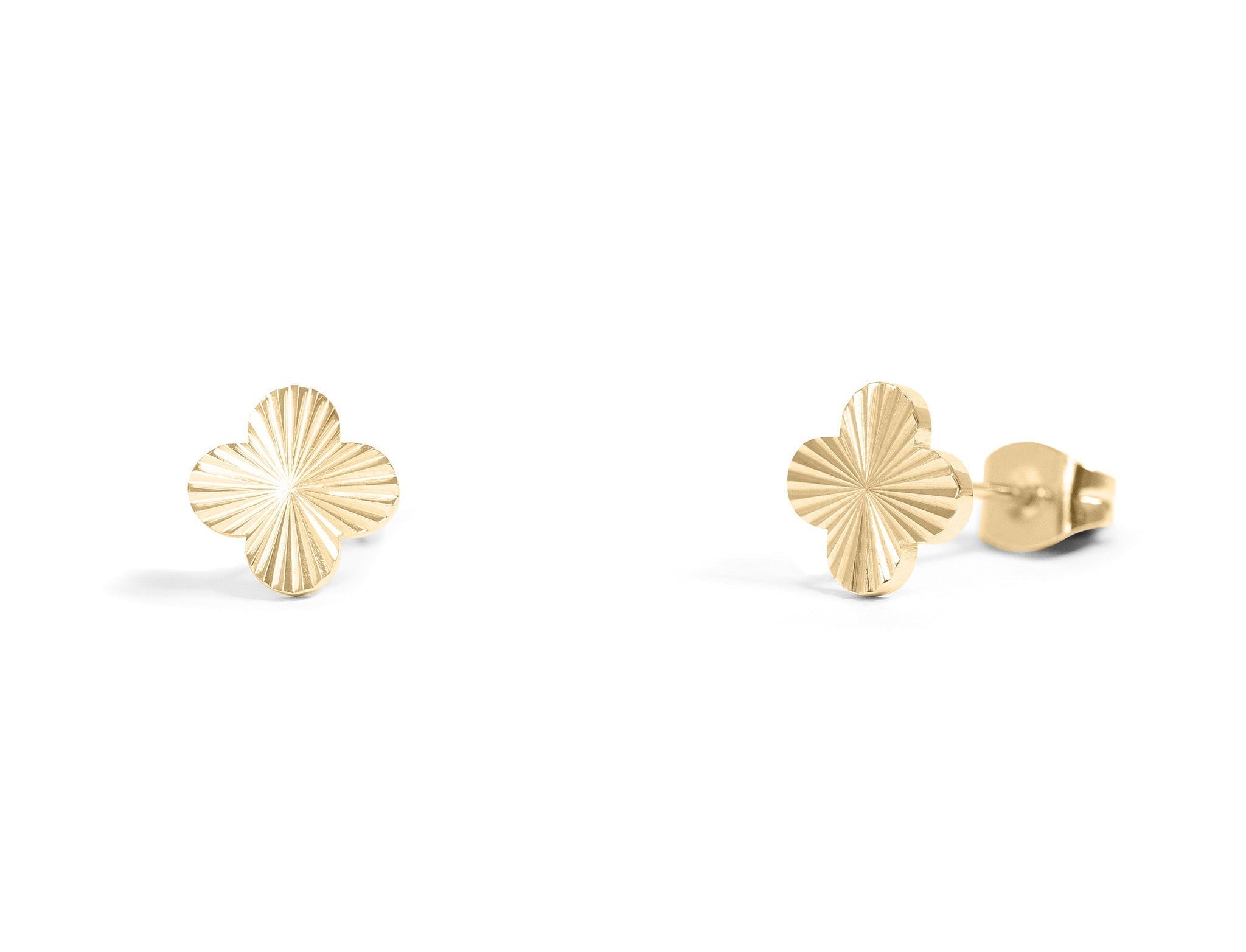 Clover Stud Earrings – 18K Gold PVD Coated Hypoallergenic Jewelry - Earring | Sunflower Soul Boutique