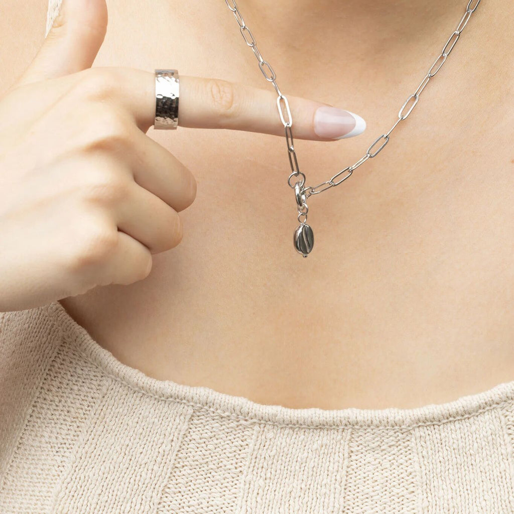 Coffee Bean Charm - 18K Gold PVD Coated Stainless Steel Tarnish Resistant Jewelry - Charms | Sunflower Soul Boutique