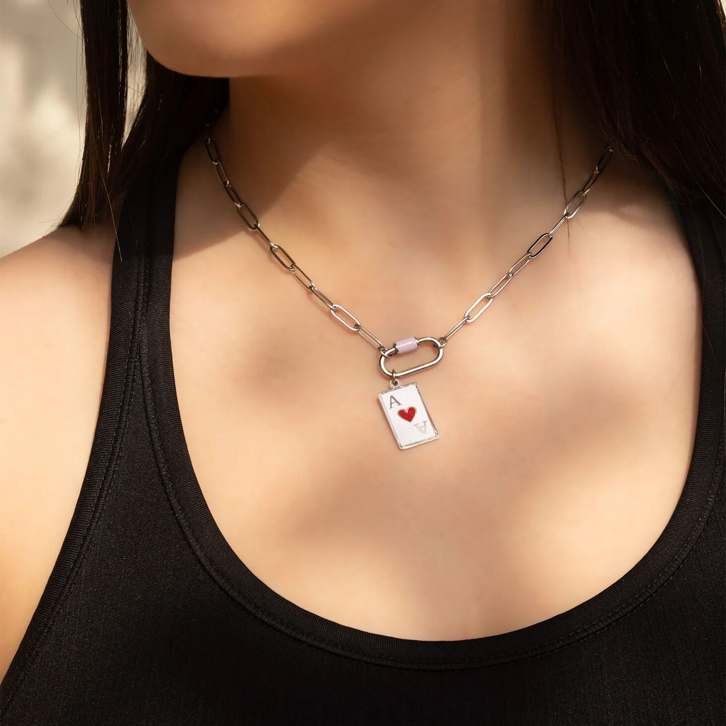 Colorful Carabiner Necklace – 18K Gold Coated Stainless Steel Paperclip Chain - Necklaces | Sunflower Soul Boutique