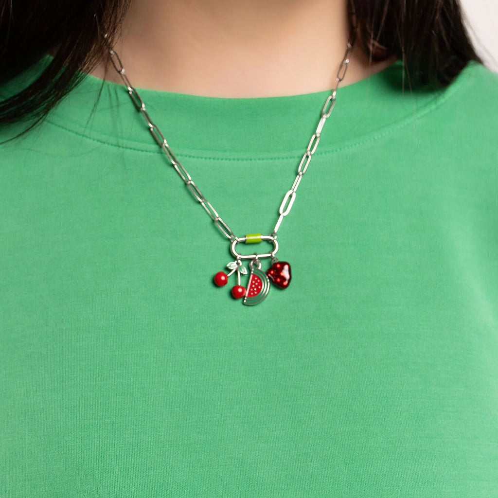 Colorful Carabiner Necklace – 18K Gold Coated Stainless Steel Paperclip Chain - Necklaces | Sunflower Soul Boutique