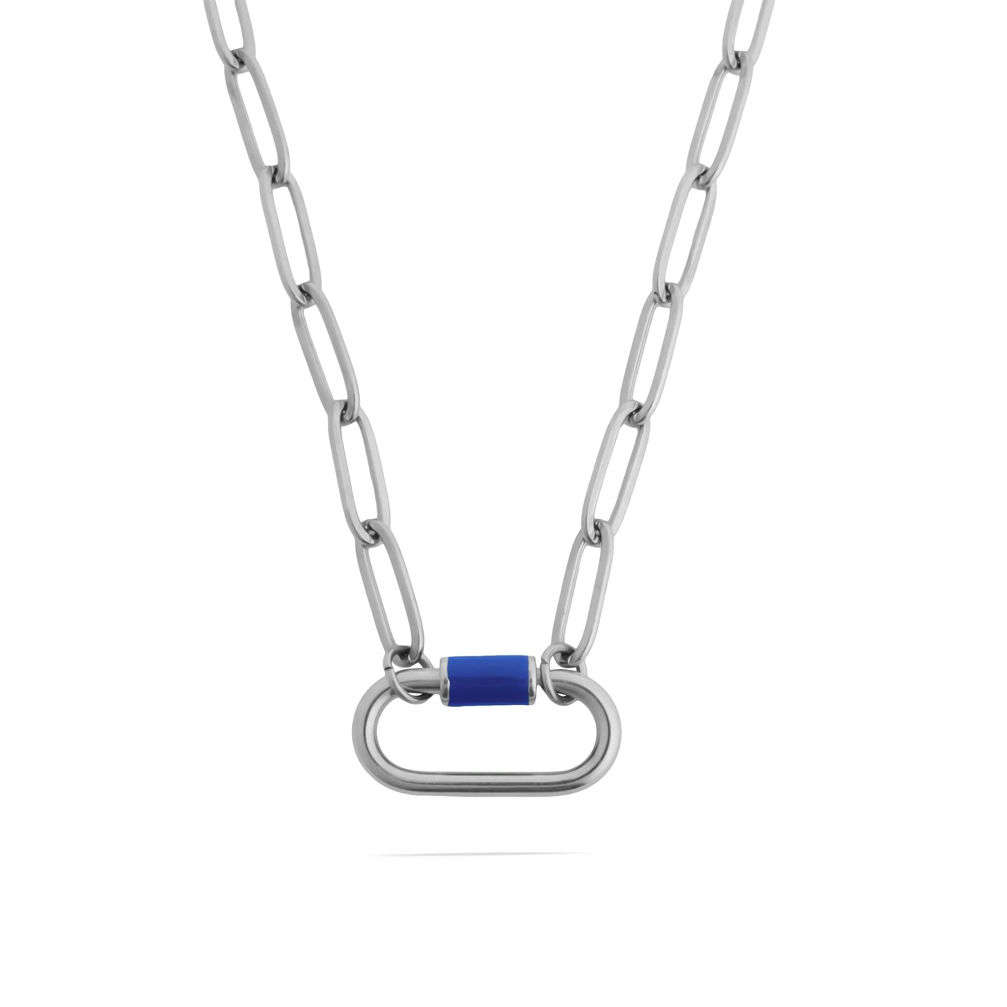 Colorful Carabiner Necklace – 18K Gold Coated Stainless Steel Paperclip Chain - Necklaces | Sunflower Soul Boutique