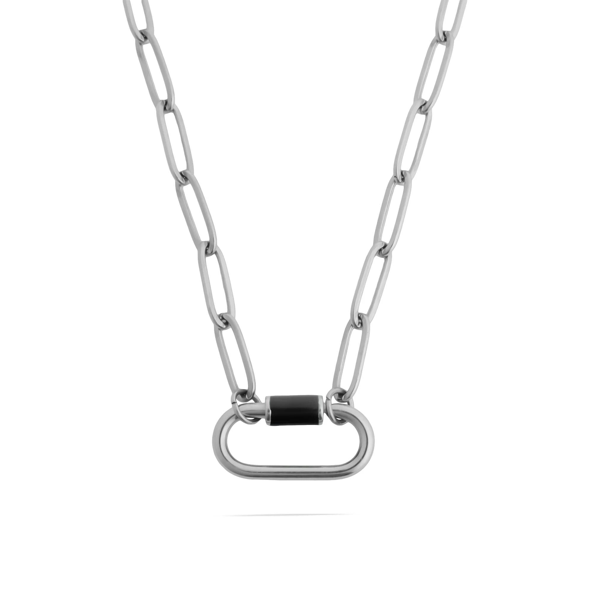 Colorful Carabiner Necklace – 18K Gold Coated Stainless Steel Paperclip Chain - Necklaces | Sunflower Soul Boutique