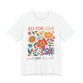 Colorful Floral Tee - Soft Bella Canvas 3001 Graphic T-Shirt With Uplifting Message - T-Shirt | Sunflower Soul Boutique