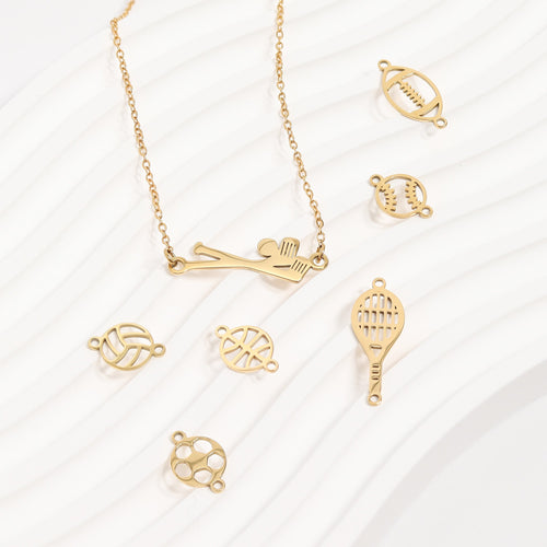 18K Gold Baseball Charm – Durable Stainless Steel Jewelry With PVD Finish