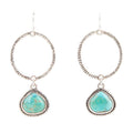 Corinth Blue Turquoise Charms Sterling Silver Earrings