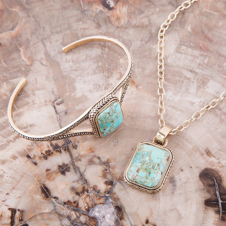 Credence Genuine Turquoise Cuff Bracelet