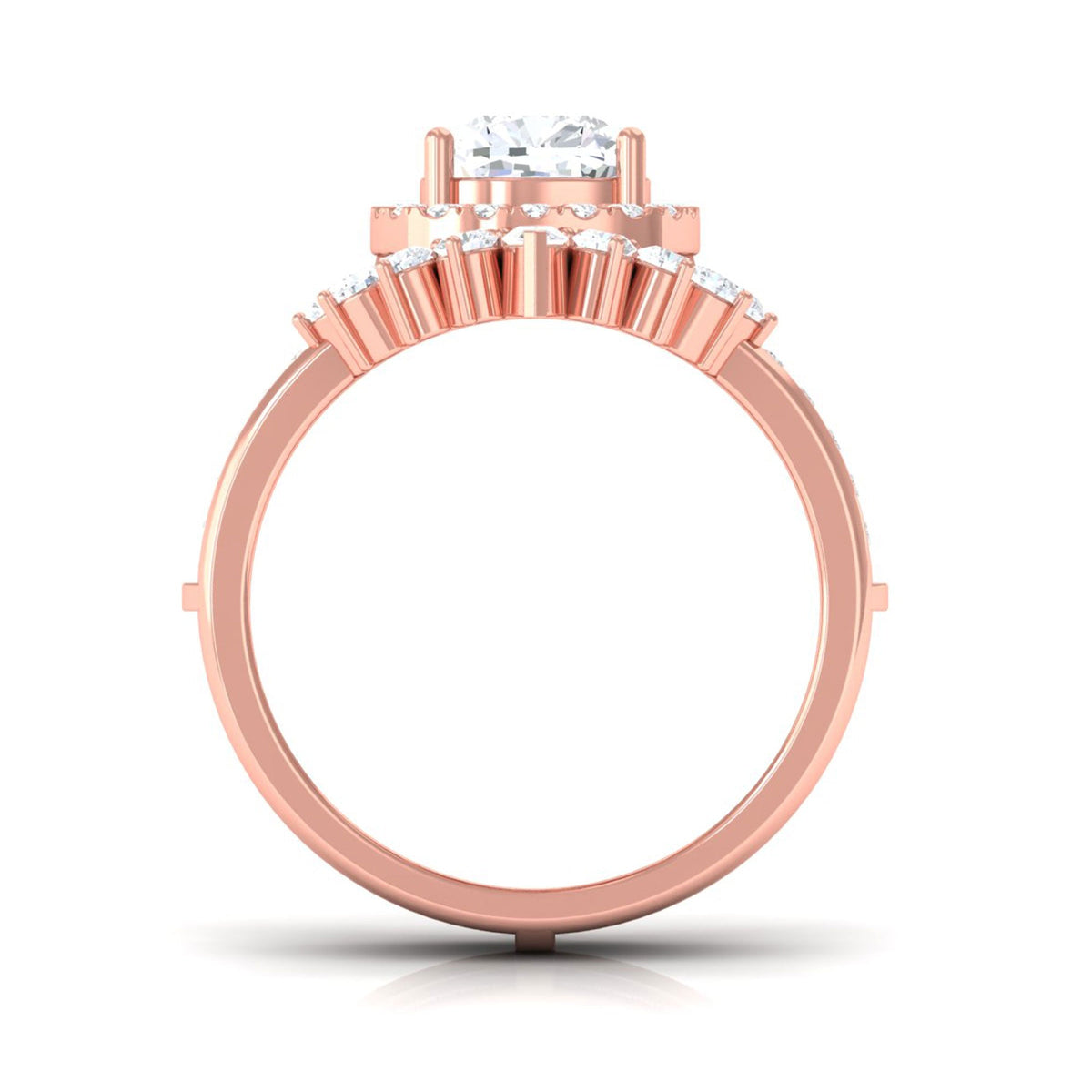 Cushion Cut Moissanite Vintage Inspired Wedding Ring Set