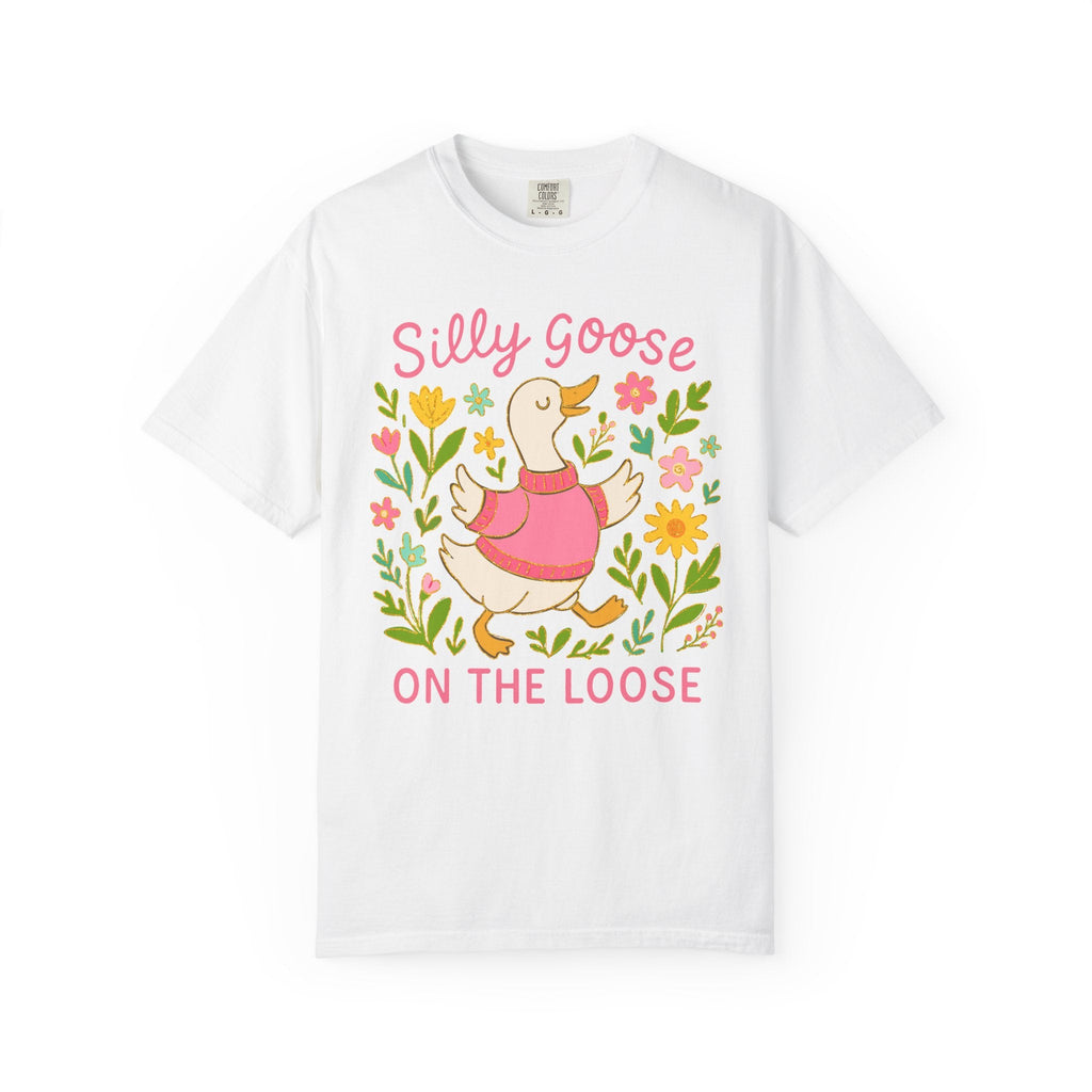 Cute Duck T-Shirt - Women's Graphic Tee With Floral Duck Shirt Design - T-Shirt | Sunflower Soul Boutique
