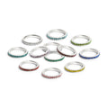 CZ Eternity Ring – Stainless Steel Birthstone Band | Hypoallergenic Durable Jewelry - Ring | Sunflower Soul Boutique