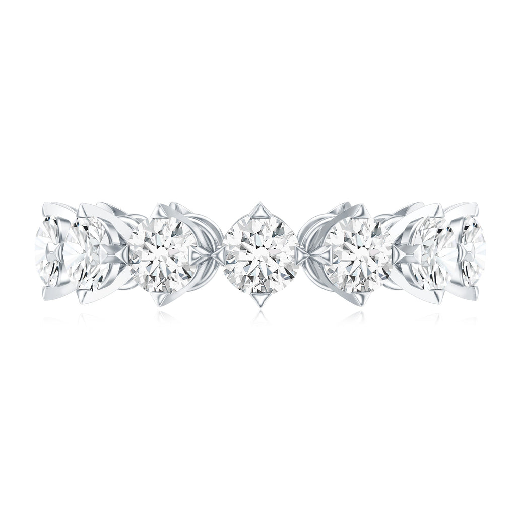 Designer Moissanite Anniversary Band Ring