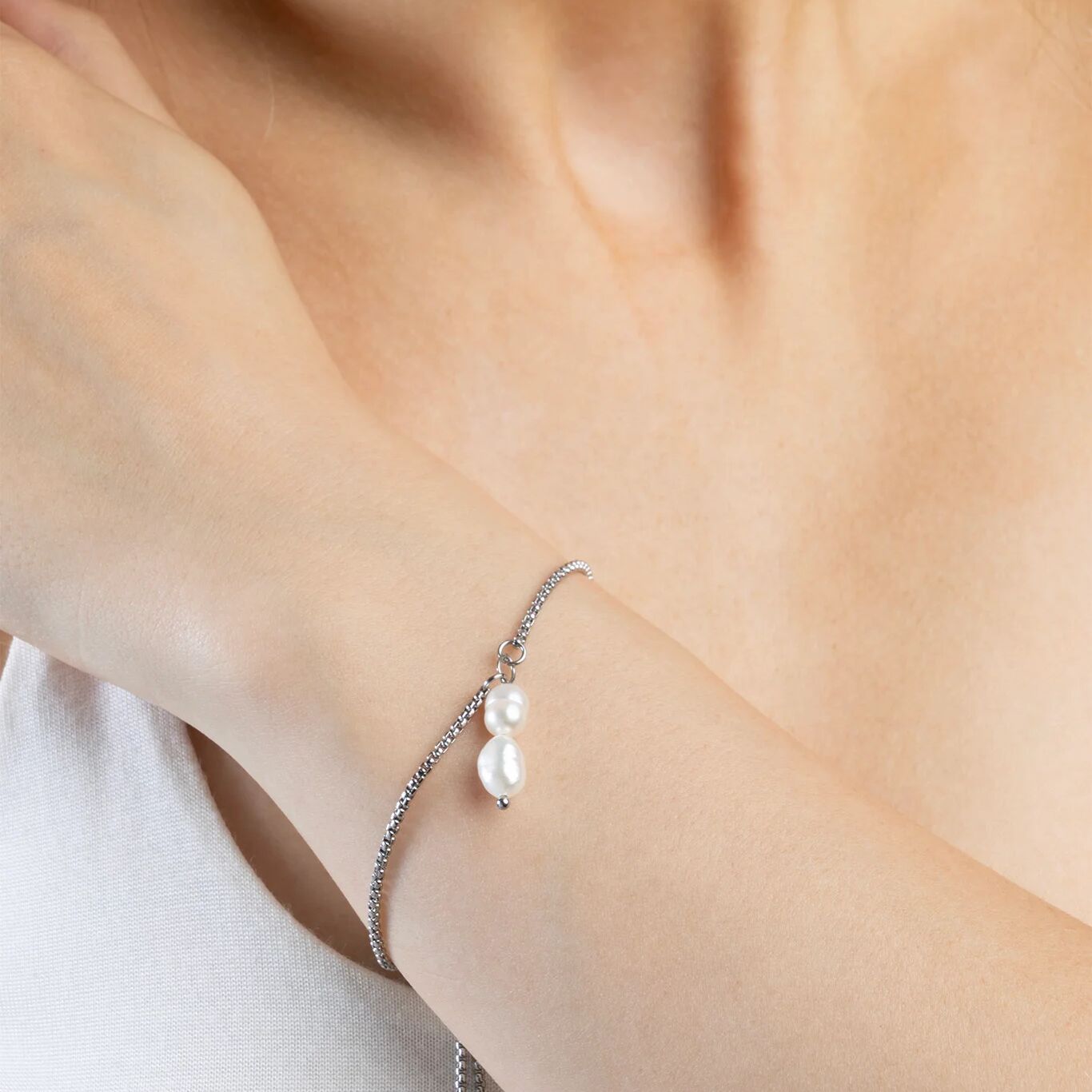 Double Freshwater Charm – Gold Pearl Stacking Jewelry With Refined Design - Charms | Sunflower Soul Boutique