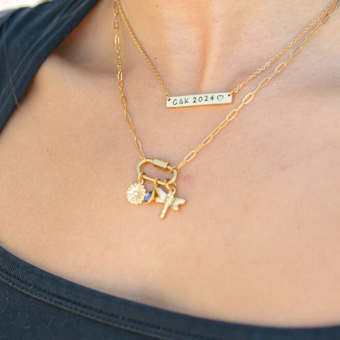 Dragonfly Charm 18K Gold PVD Stainless Steel Waterproof Hypoallergenic Jewelry - charm | Sunflower Soul Boutique
