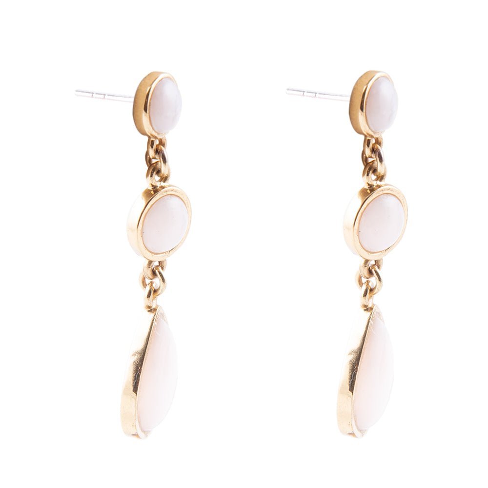Drops of Pink Opal Earrings