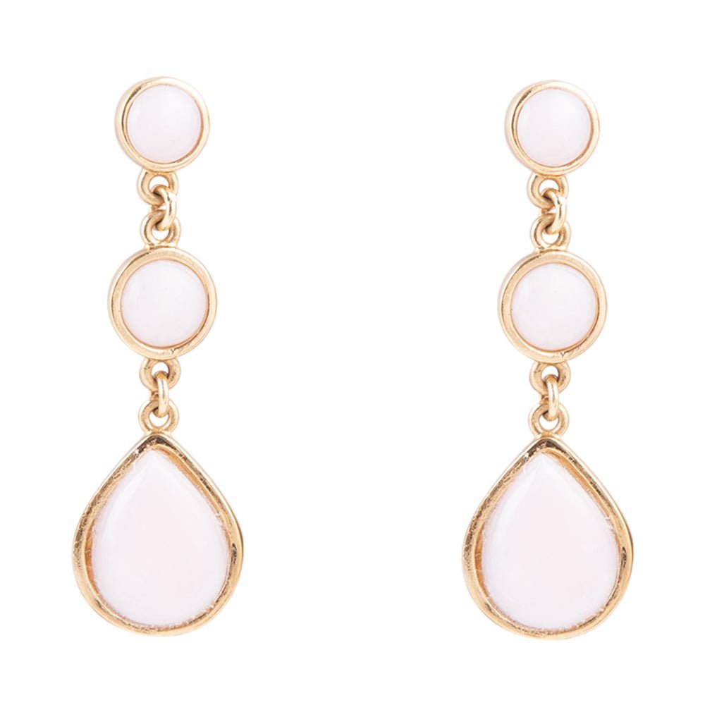 Drops of Pink Opal Earrings