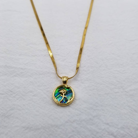 Beach Babe Abalone Flower Necklace