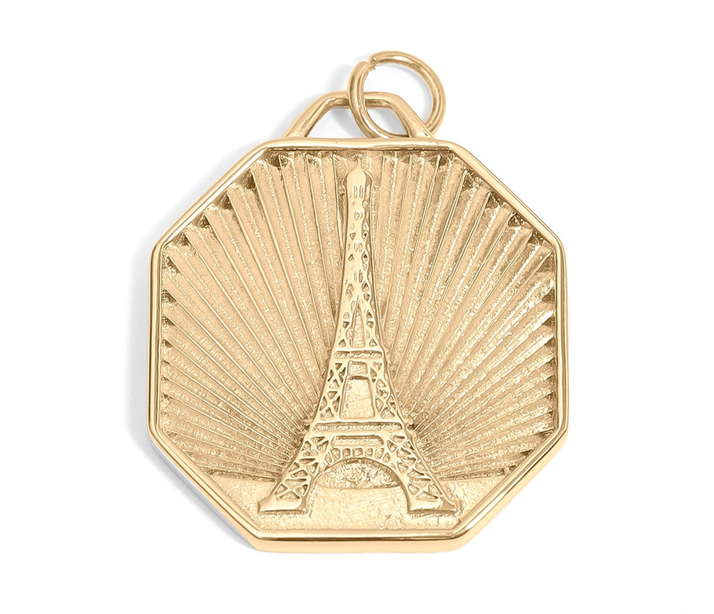 Eiffel Tower Charm – 18K Gold Pendant | Non Tarnish Stainless Steel Jewelry - charm | Sunflower Soul Boutique