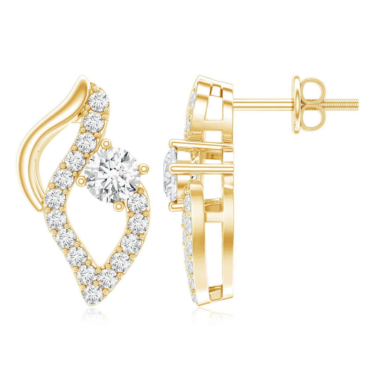 Elegant Lab Grown Diamond Stud Earrings