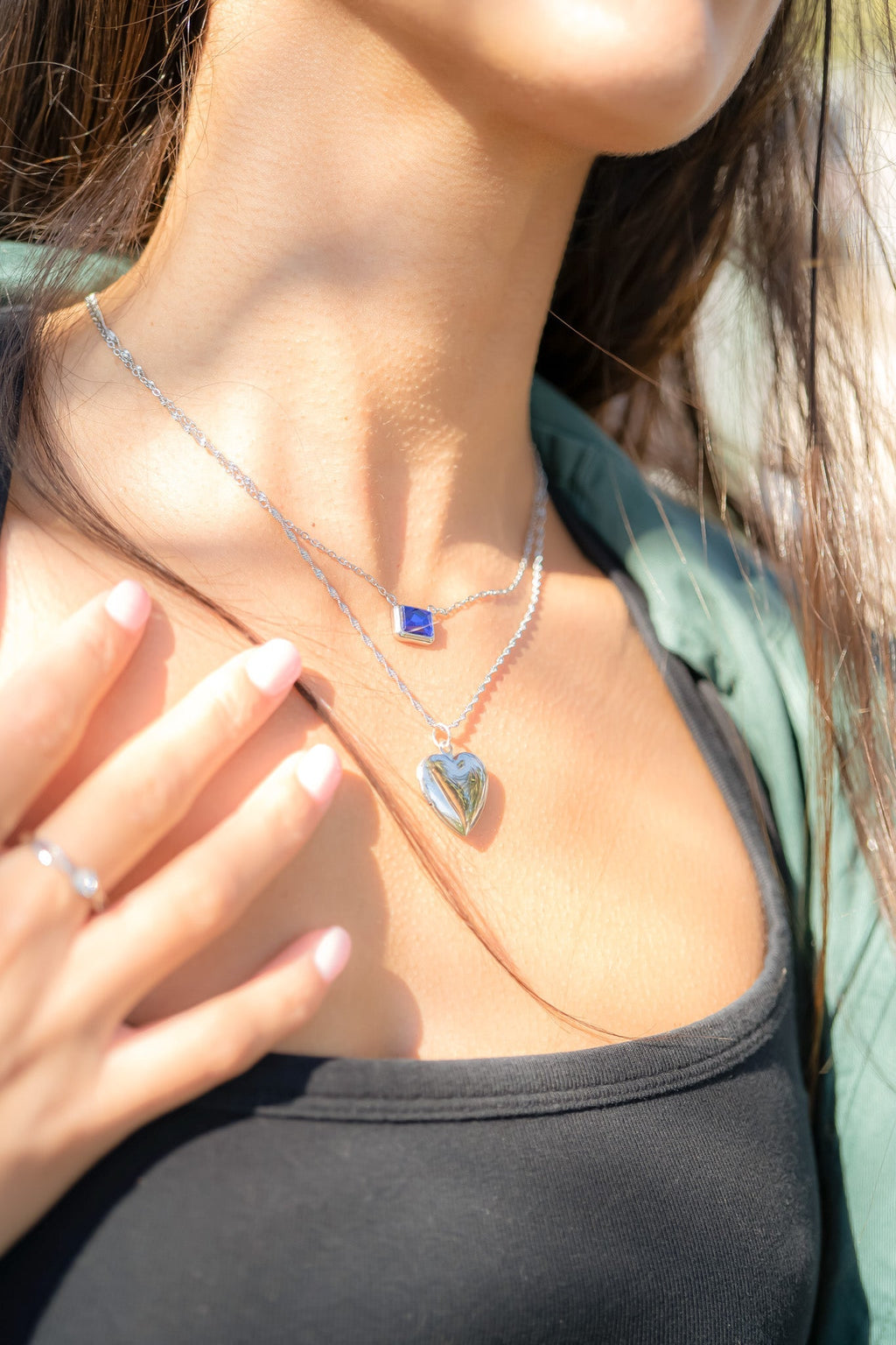 Emerald Birthstone Charm - Stainless Steel Faceted Glass Jewelry Connector - Charms | Sunflower Soul Boutique