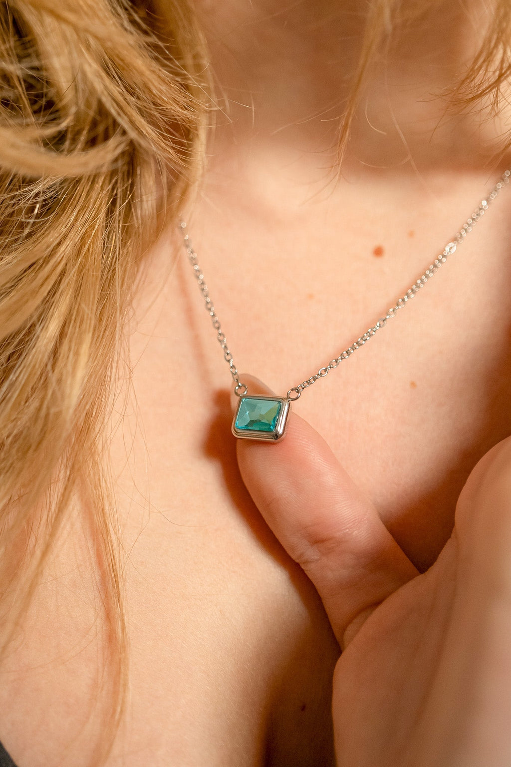 Emerald Birthstone Charm - Stainless Steel Faceted Glass Jewelry Connector - Charms | Sunflower Soul Boutique